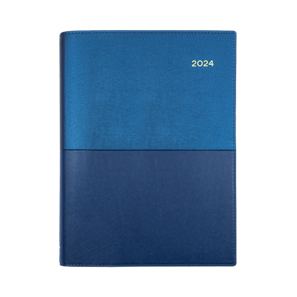 Collins 2024 Calendar Year Diary - Vanessa 365 Spiral A6 Week to View Blue