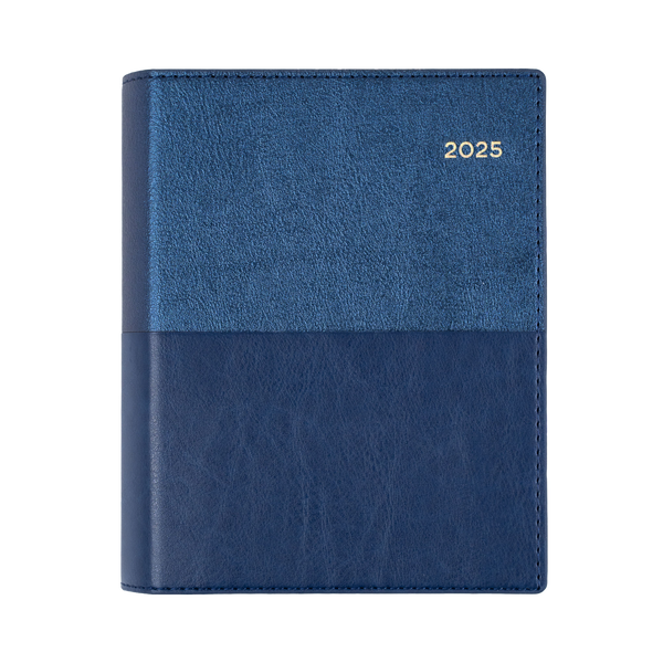 Collins 2025 Calendar Year Diary - Vanessa 365 Spiral A6 WTV Blue