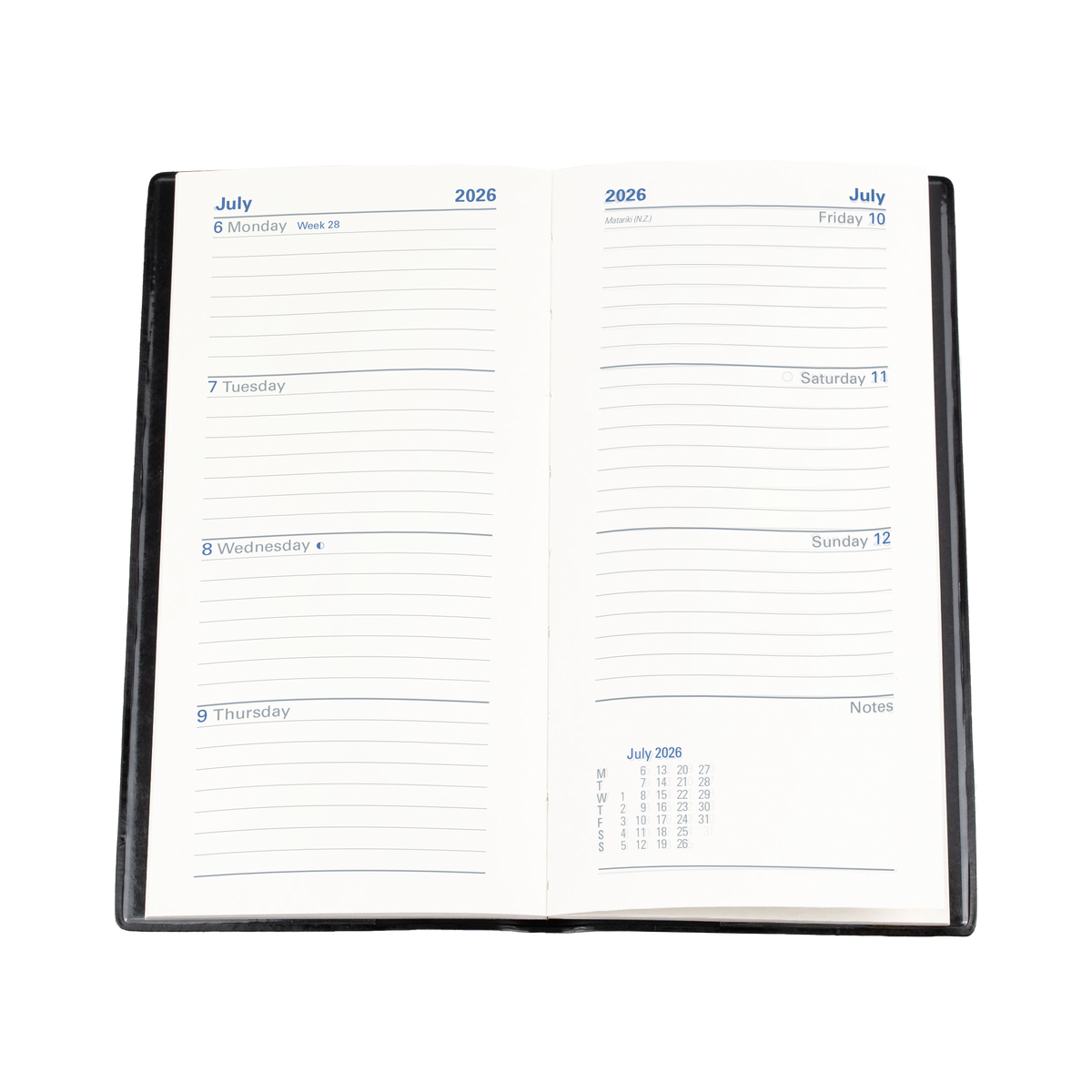 Collins 2026 Calendar Year Diary - Belmont Colour 377P Slimline WTV Portrait Lilac