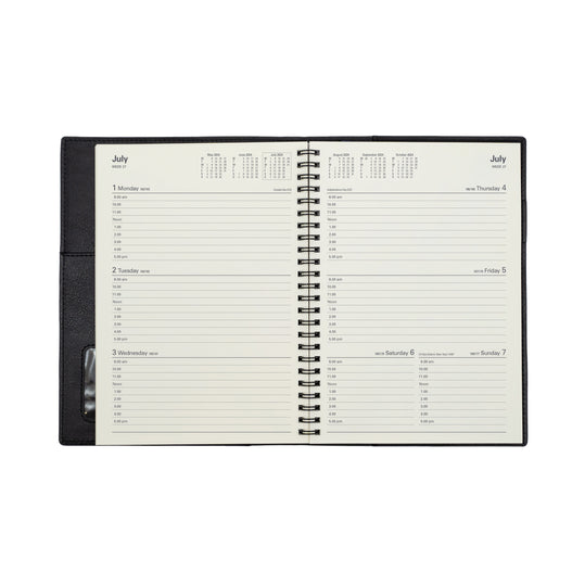 Collins 2024 Calendar Year Diary - Vanessa 385 Spiral A5 Week to View Red