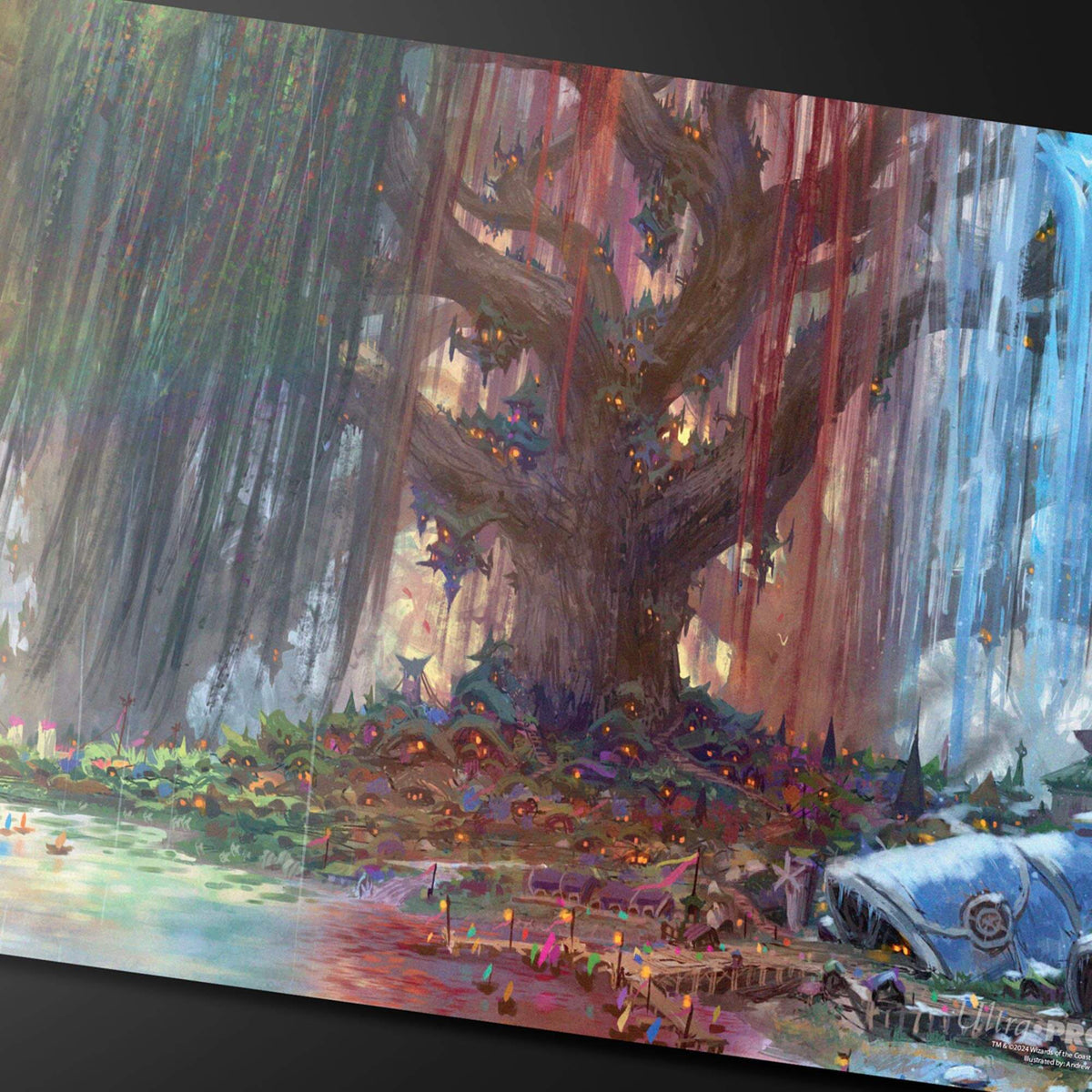 ULTRA PRO Magic MTG Playmat - Bloomburrow Season Lands: Three Tree City (Four Seasons) AR Enhanced