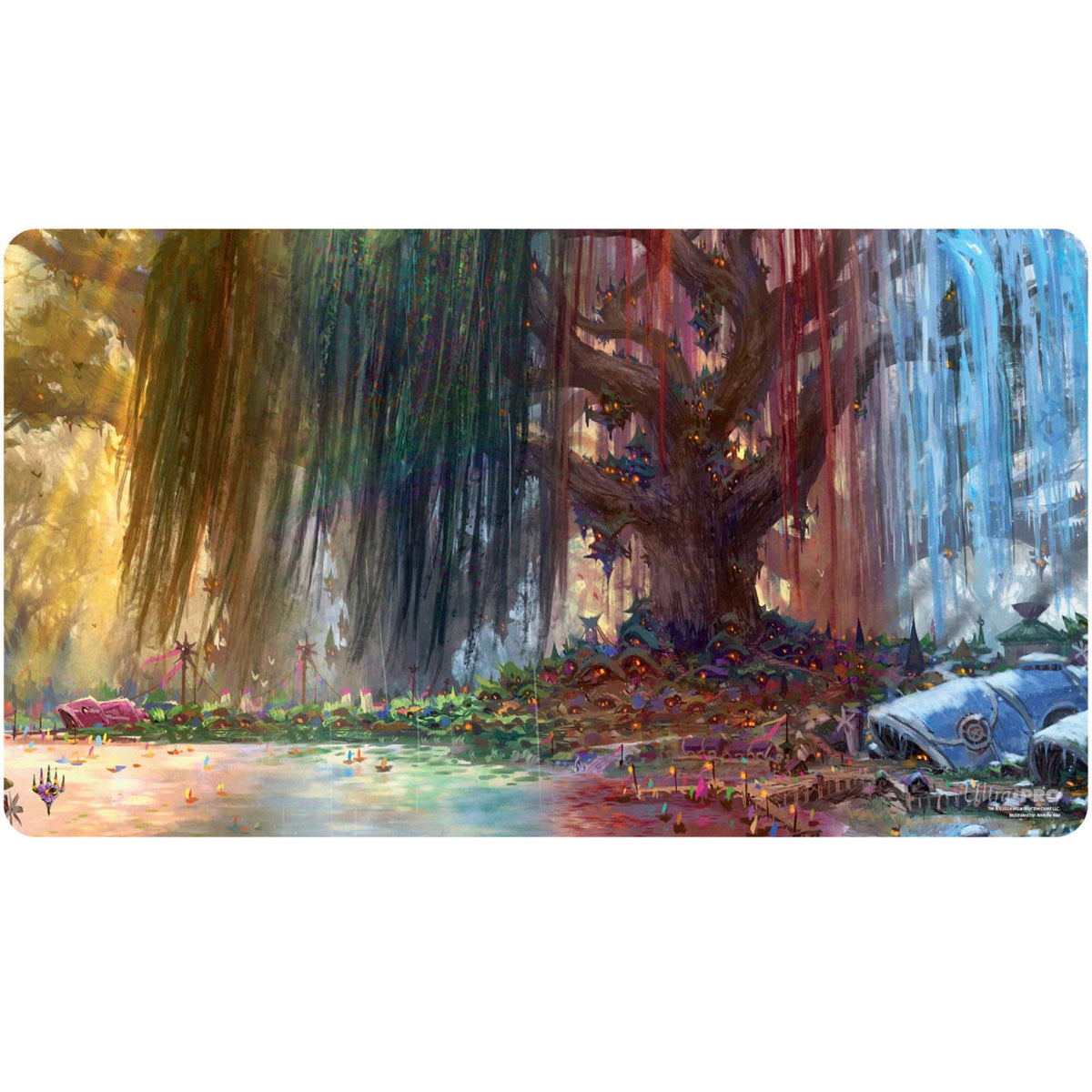 ULTRA PRO Magic MTG Playmat - Bloomburrow Season Lands: Three Tree City (Four Seasons) AR Enhanced