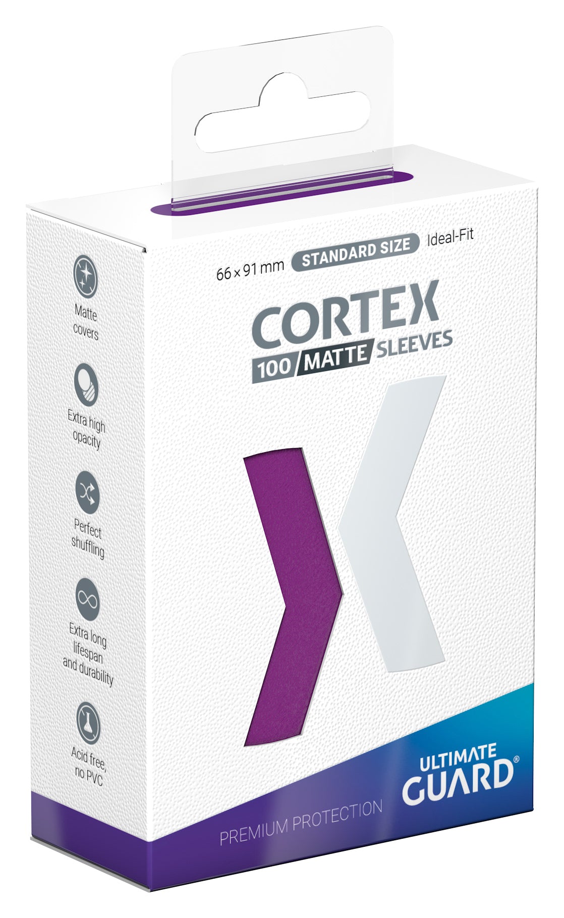 Ultimate Guard Cortex Matte Sleeves - Purple - Standard-Size (100 Sleeves)