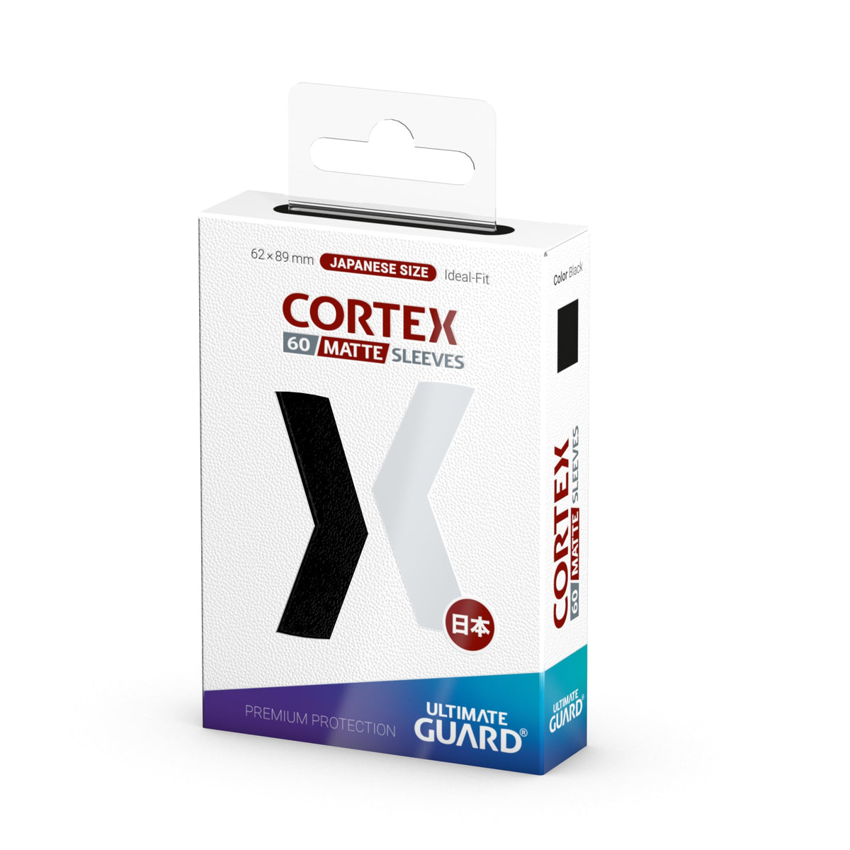 Ultimate Guard Cortex Matte Sleeves - Black - Japanese-Size (60 Sleeves)