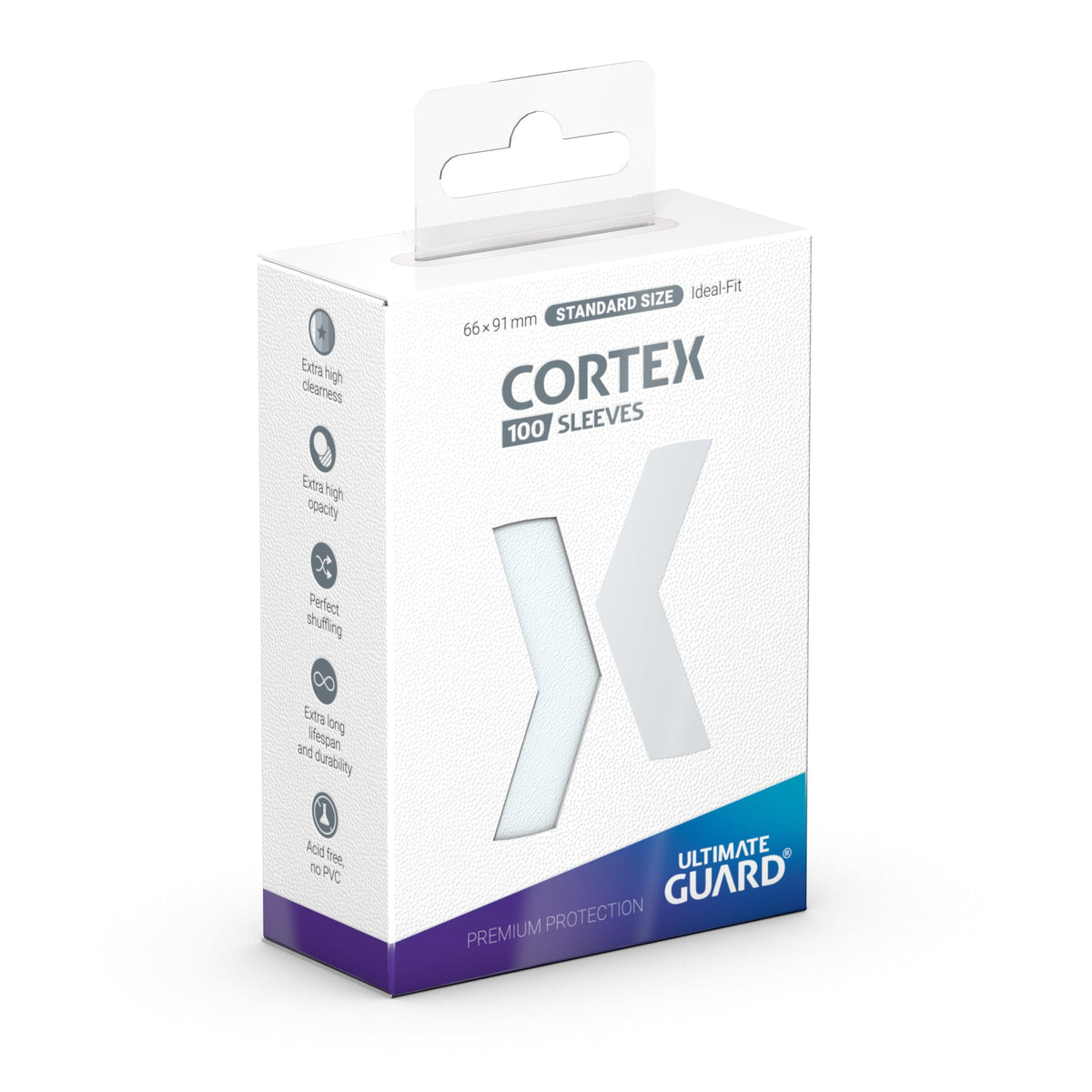 Ultimate Guard Cortex Sleeves - Transparent - Standard-Size (100 Sleeves)