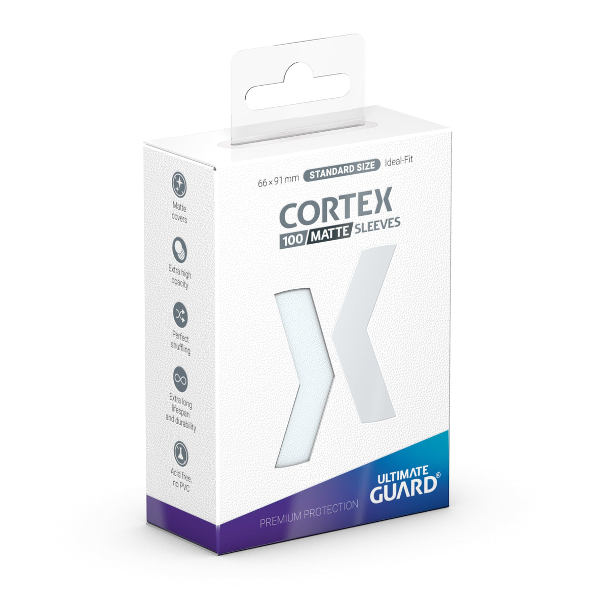 Ultimate Guard Cortex Sleeves - Matte Transparent - Standard-Size (100 Sleeves)