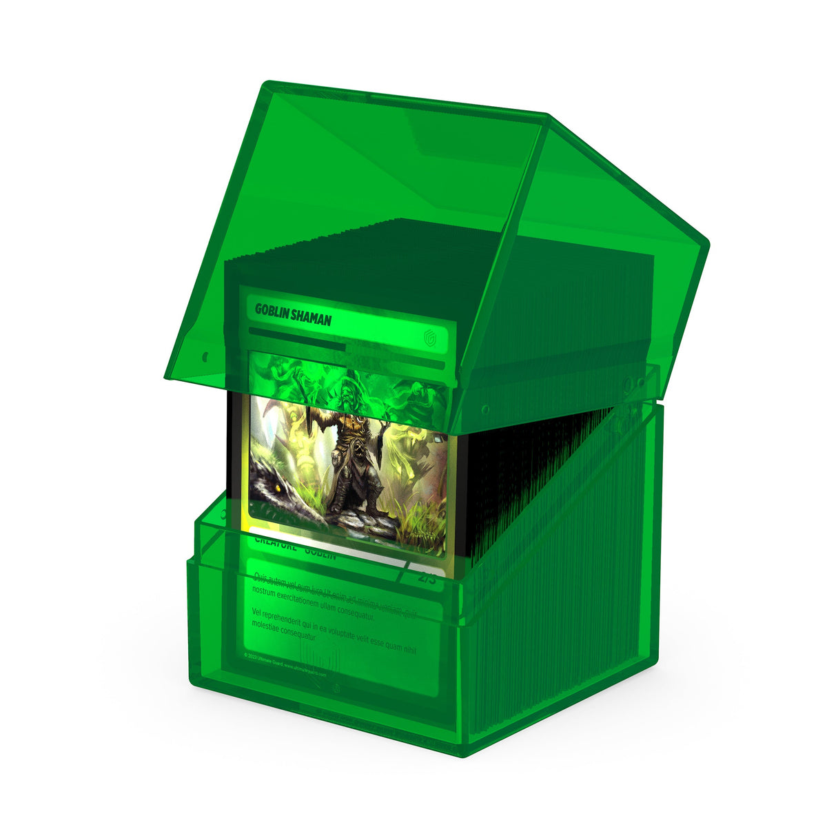 Ultimate Guard Boulder 100+ Clear Deck Box - Emerald