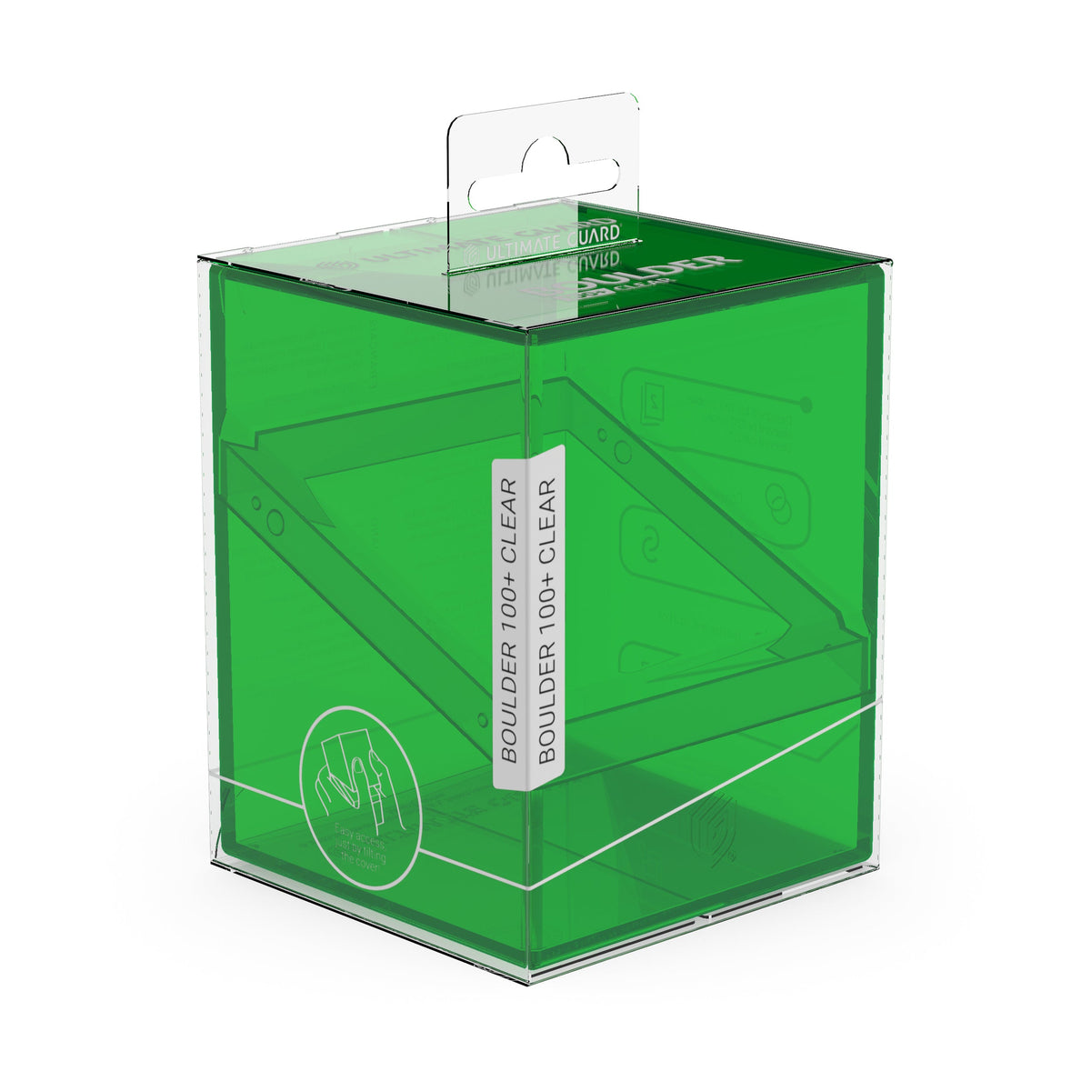 Ultimate Guard Boulder 100+ Clear Deck Box - Emerald