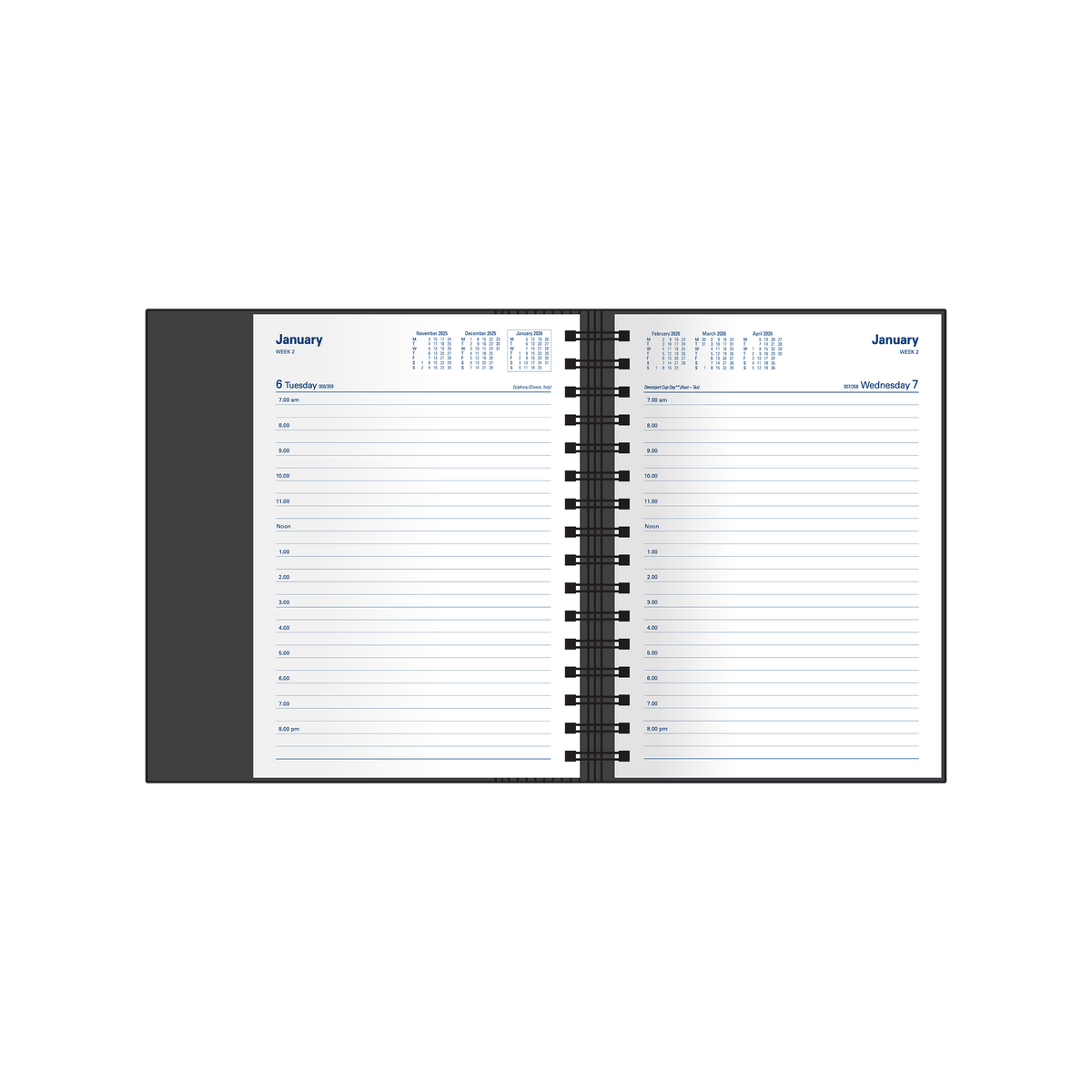Collins 2026 Calendar Year Diary - Associate 4301.V99 A5 DTV Black