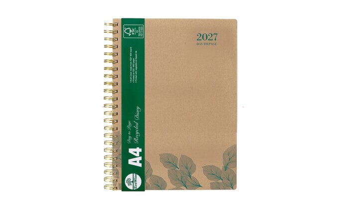 Cumberland 2027 Calendar Year Diary - Ecowise Enviro 41SECB26 A4 DTP Kraft