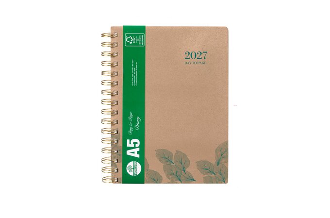 Cumberland 2027 Calendar Year Diary - Ecowise Enviro 51SECB27 A5 DTP Kraft