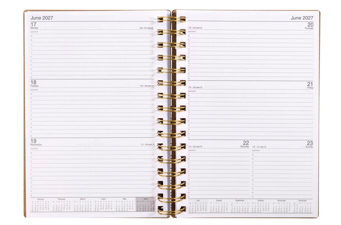Cumberland 2027 Calendar Year Diary - Ecowise Enviro 57SECB27 A5 WTV Kraft