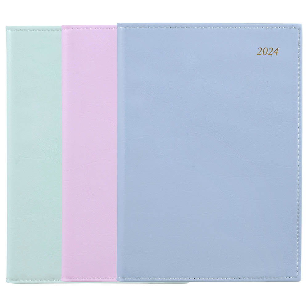 Cumberland 2024 Calendar Year Diary A6 105x148mm SOHO PVC Spiral WTV - ASSORTED