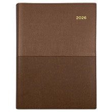 Collins 2026 Calendar Year Diary - Vanessa 185 Spiral A5 DTP Tan