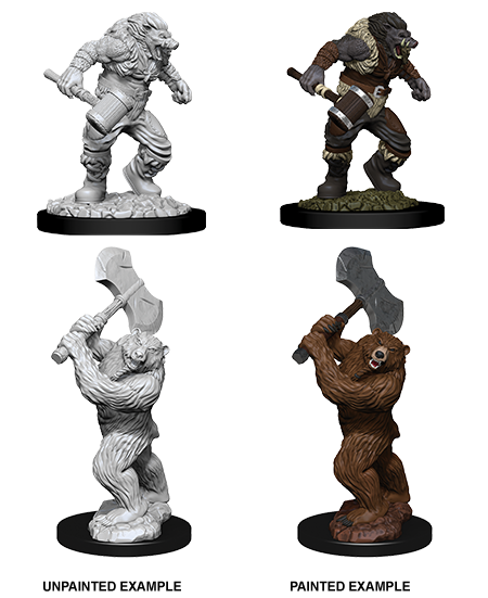 D&D - Wereboar & Werebear (Nolzurs Marvelous Unpainted Miniatures)