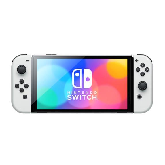 Nintendo Switch Console OLED Model White + Super Mario Bros Wonder DLC & 12-Month Online Membership Bundle