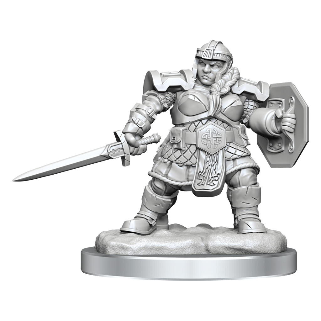 Dwarf Fighter - Female (D&D Nolzurs Marvelous Unpainted Miniatures)