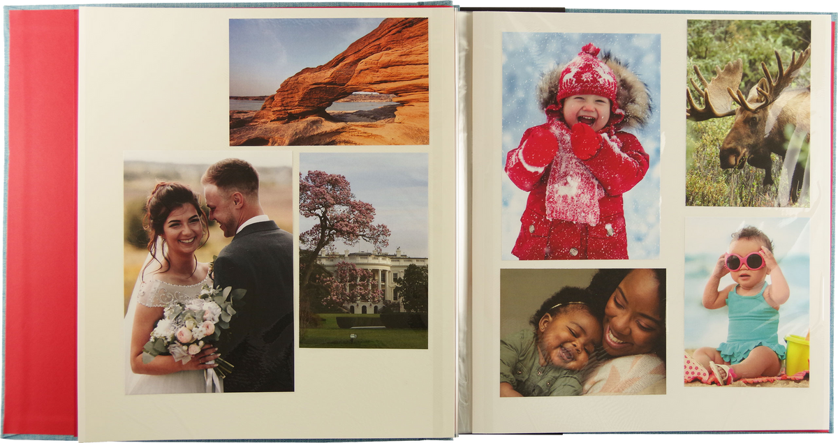 Blue Linen Photo Album (40 Self-Adhesive Pages) (Peter Pauper Press)
