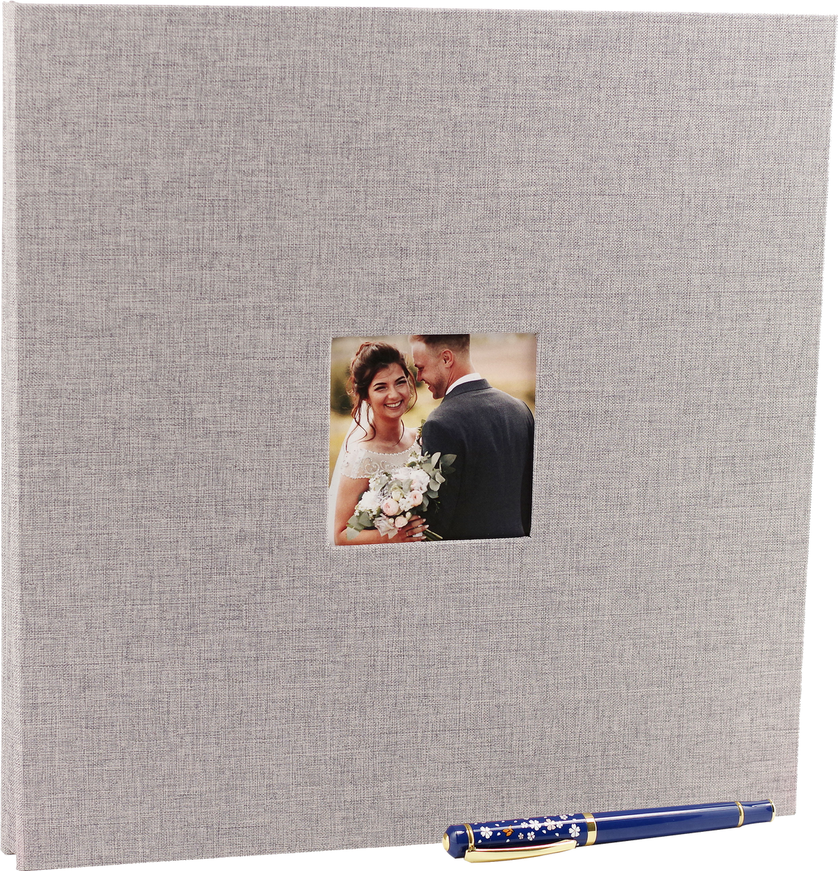 Grey Linen Photo Album (40 Self-Adhesive Pages) (Peter Pauper Press)