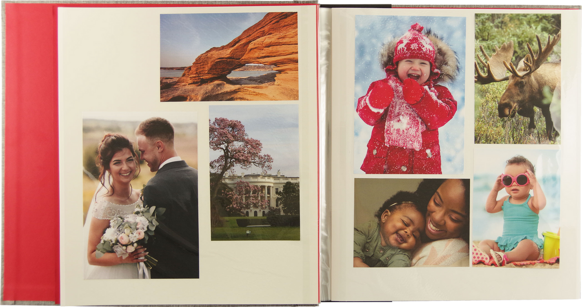 Grey Linen Photo Album (40 Self-Adhesive Pages) (Peter Pauper Press)