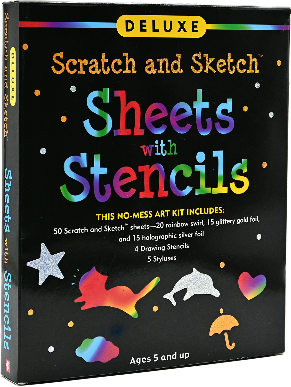 Deluxe Scratch and Sketch Kit (50 Assorted Sheets with Bonus Stencils) (Peter Pauper Press)
