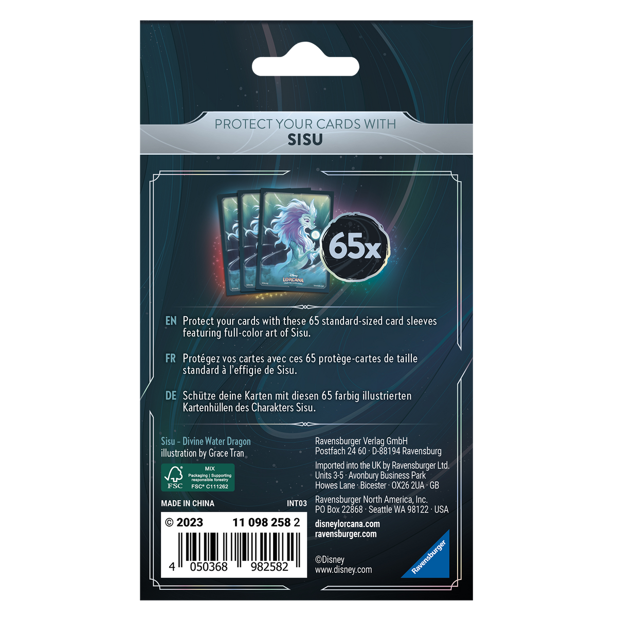 Disney Lorcana TCG: Card Sleeves - Sisu, Divine Water Dragon (Enchanted)