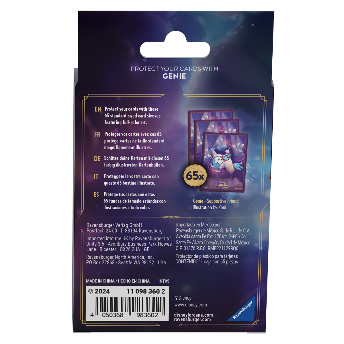 Disney Lorcana TCG: Card Sleeves - Genie, Supportive Friend
