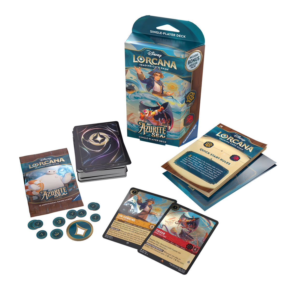 Disney Lorcana TCG: Azurite Sea - Starter Deck (Amber & Ruby)