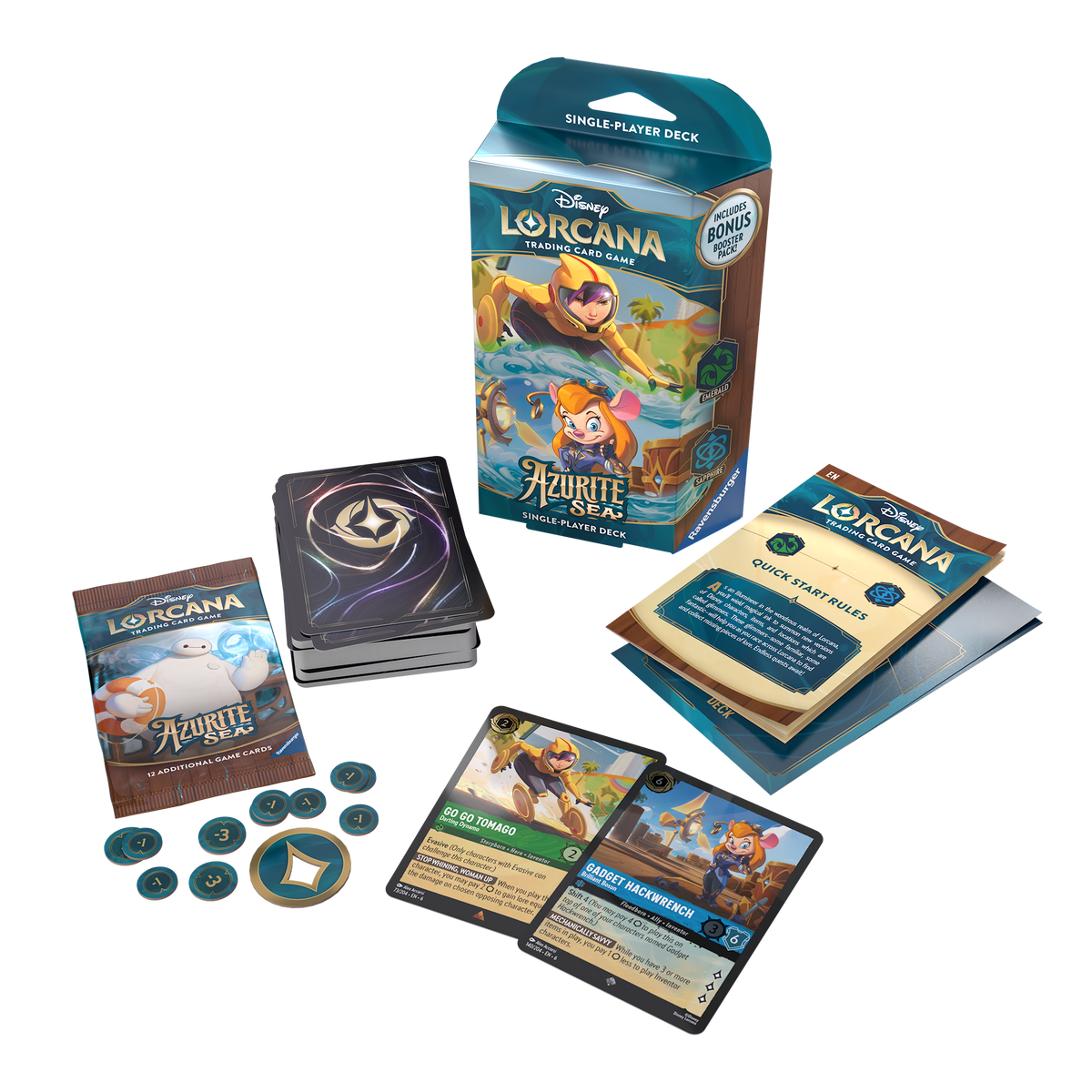 Disney Lorcana TCG: Azurite Sea - Starter Deck (Emerald & Sapphire)