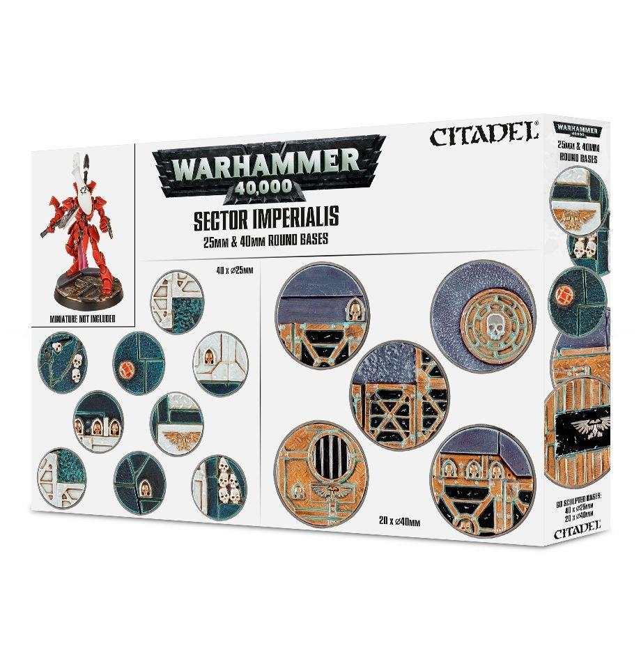Sector Imperialis: 25 &amp; 40mm Round Bases (Warhammer 40,000)