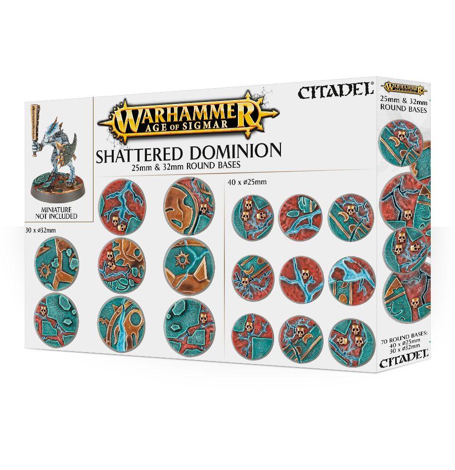 Shattered Dominion: 25 &amp; 32mm Round Bases (Warhammer: Age of Sigmar)