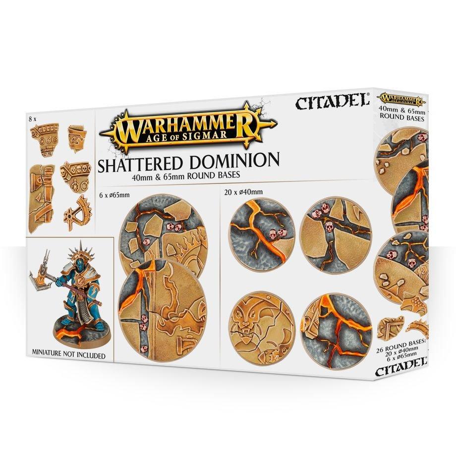 Shattered Dominion: 65 &amp; 40mm Round Bases (Warhammer Age of Sigmar)