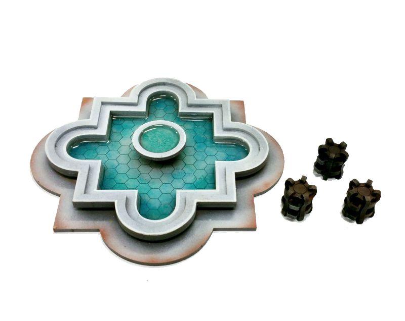 Miniature Scenery - Oasis Fountain With Barrels