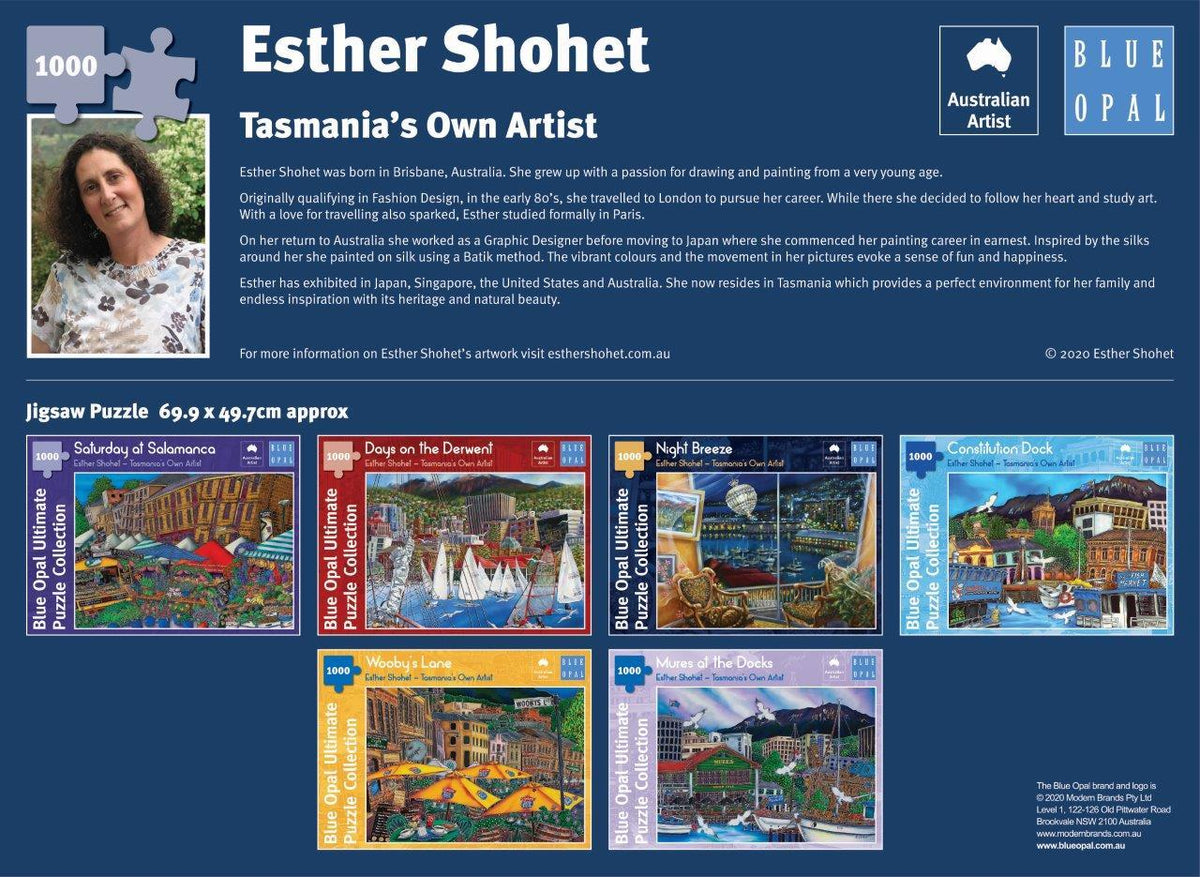 Blue Opal Esther Shohet Wooby's Lane 1000pc Puzzle