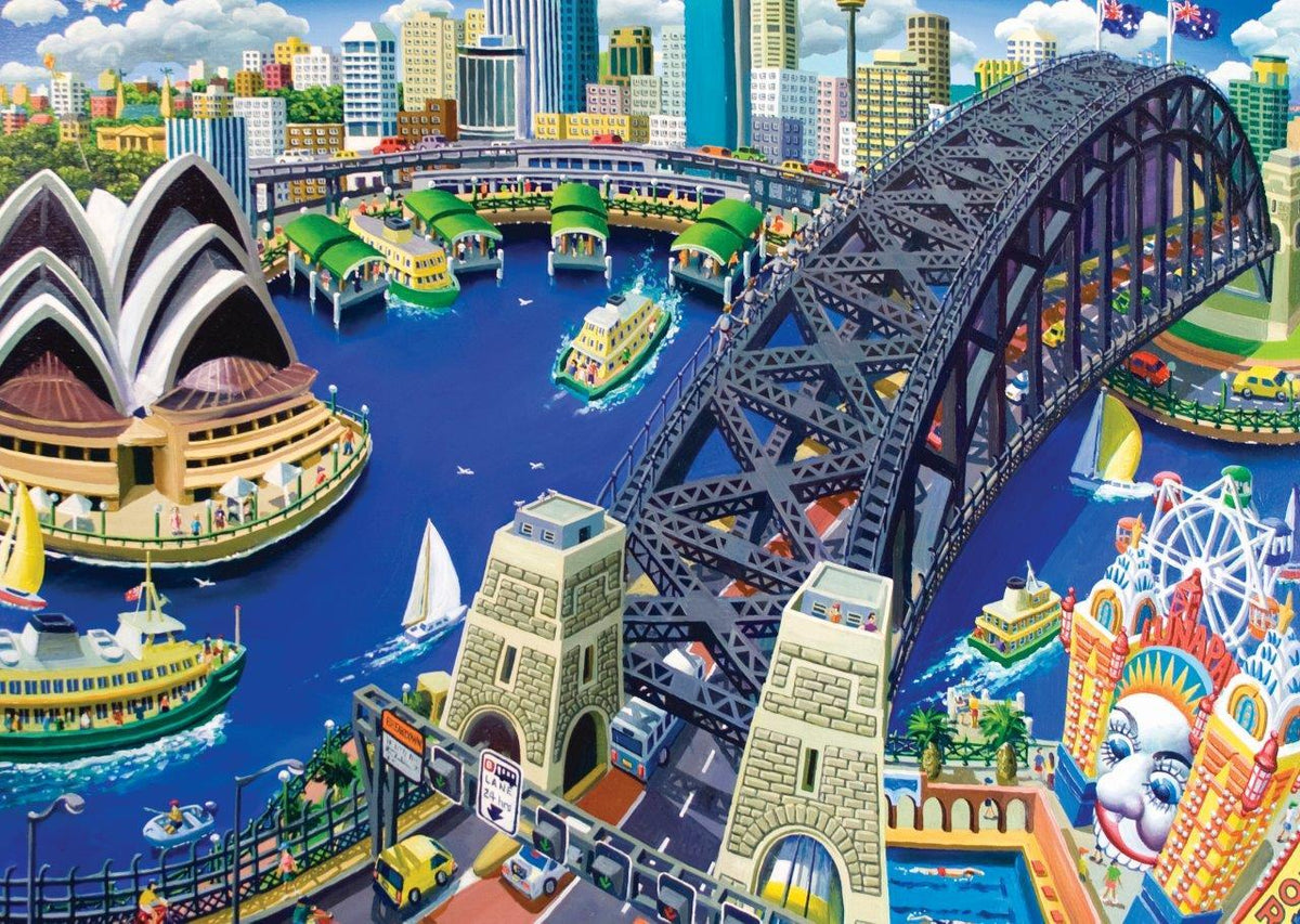 Blue Opal Stephen Evans Luna Park 1000pc Puzzle