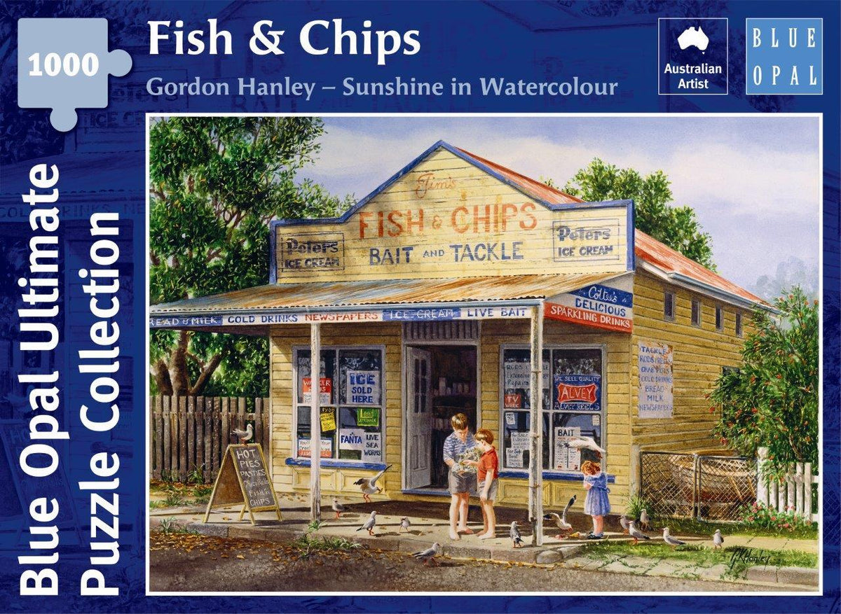 Blue Opal Gordon Hanley Fish & Chips 1000pc Puzzle