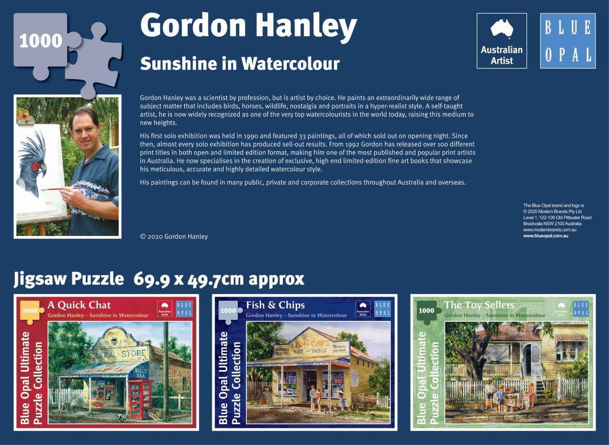 Blue Opal Gordon Hanley Fish & Chips 1000pc Puzzle