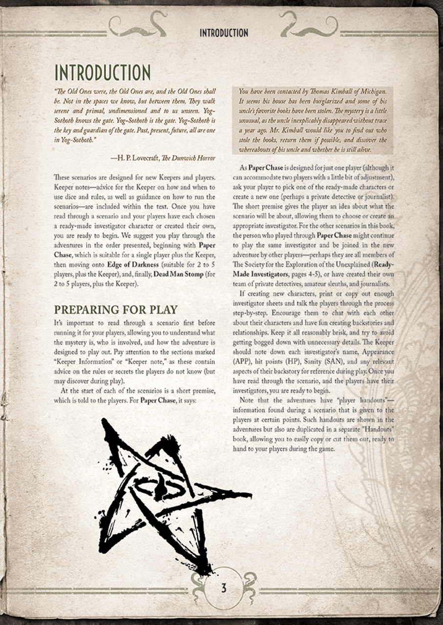 Call of Cthulhu: Starter Set