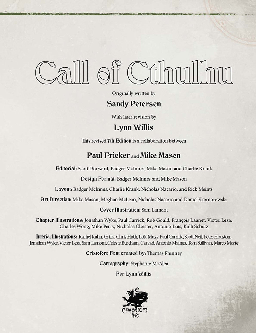 Call of Cthulhu: Keeper Rulebook