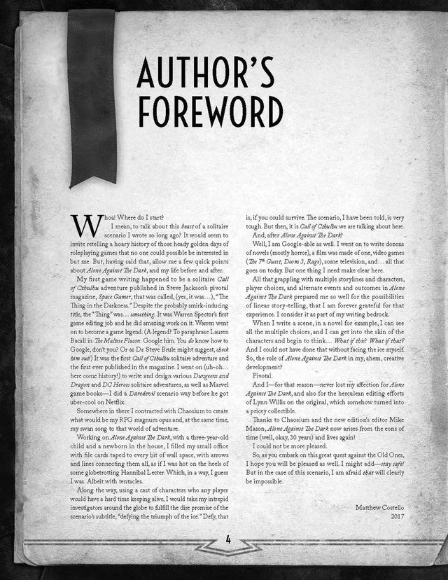 Call of Cthulhu: Alone Against the Dark