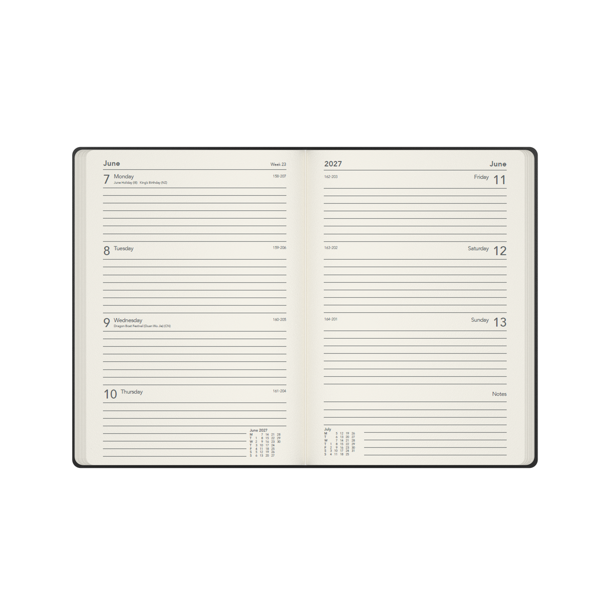 Collins 2027 Calendar Year Diary - Legacy CL53.60 A5 WTV Blue