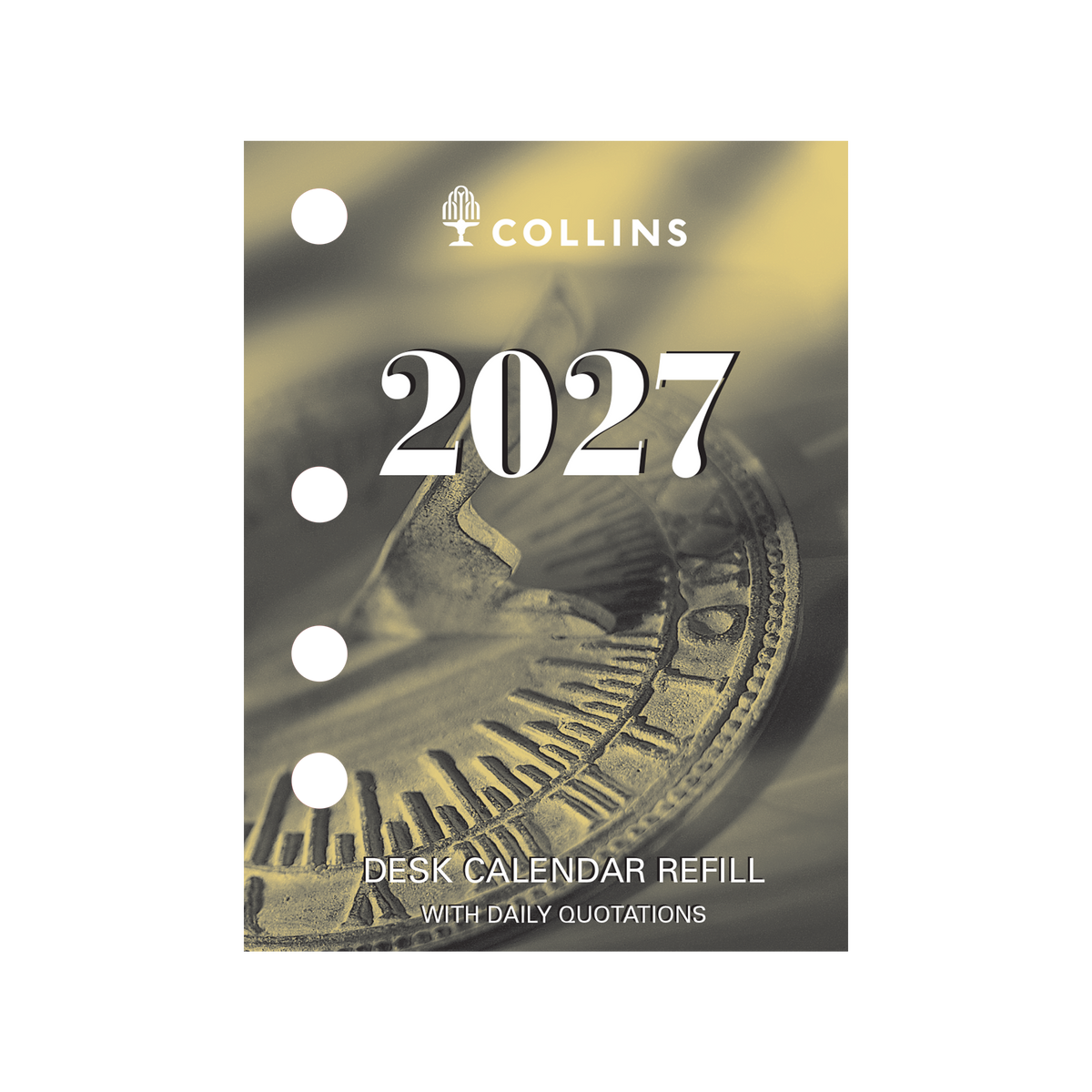 Collins 2027 Desk Calendar - Refill Side Punch CRT27 DTV