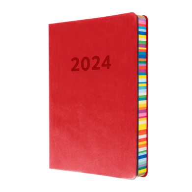 Collins 2024 Diary A5 DTP Edge Red