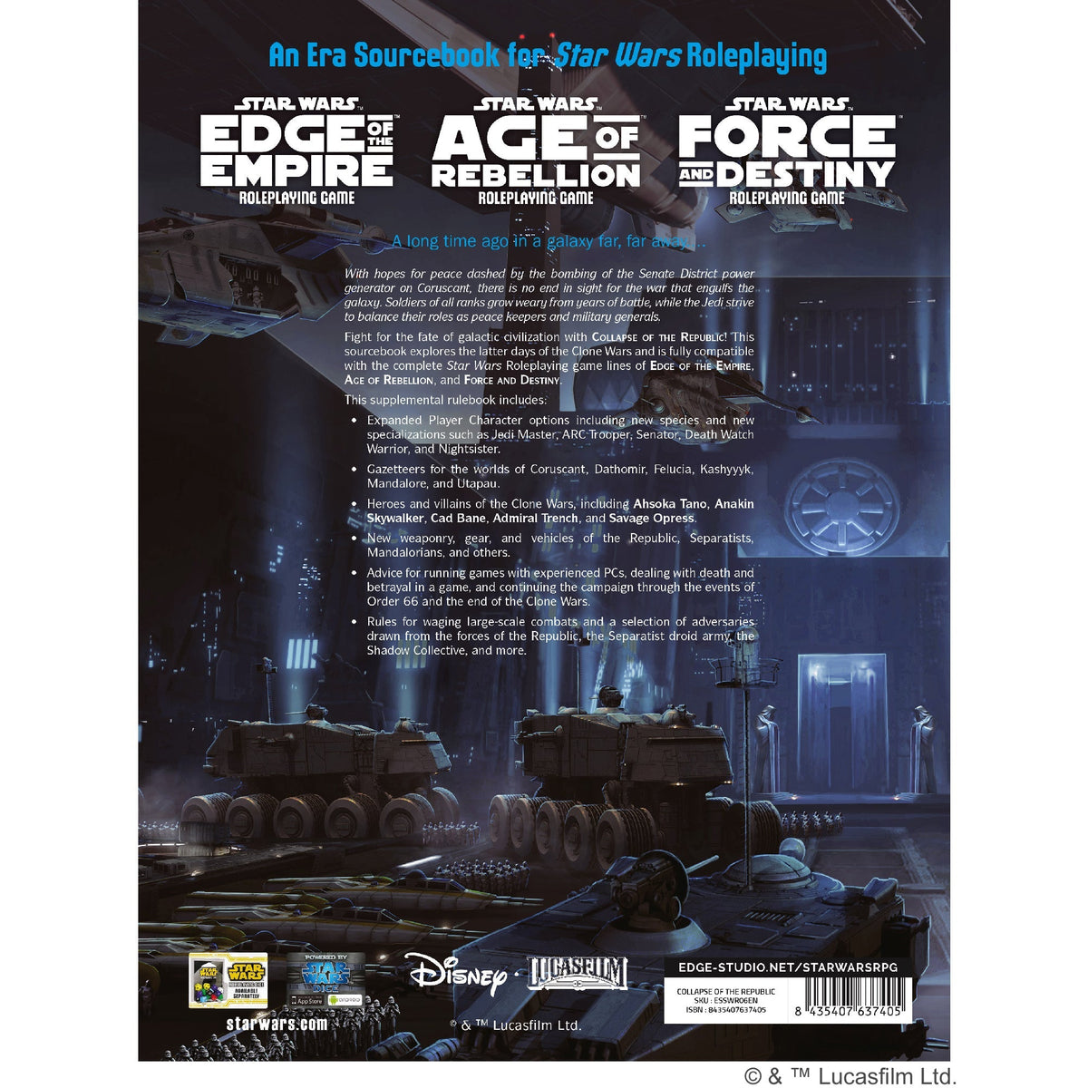 Star Wars RPG - Collapse of the Republic (An Era Sourcebook)