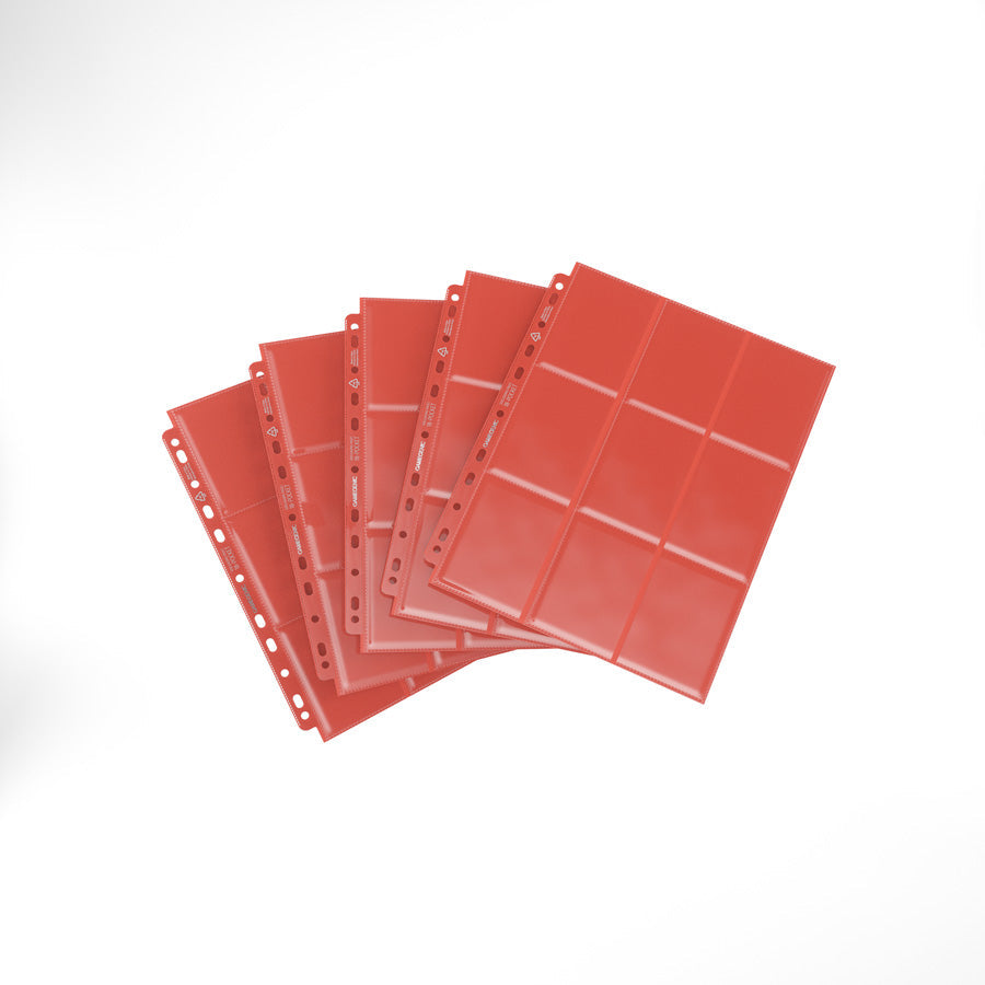 Gamegenic Pages - Red - 18-Pocket Side-Loading Standard-Size (10 Pages)