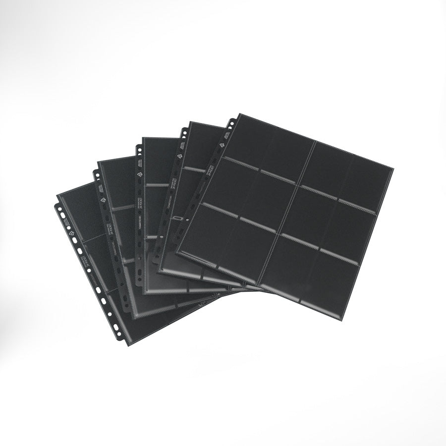Gamegenic Pages - Black - 24-Pocket Sideloading Standard-Size (10 Pages)