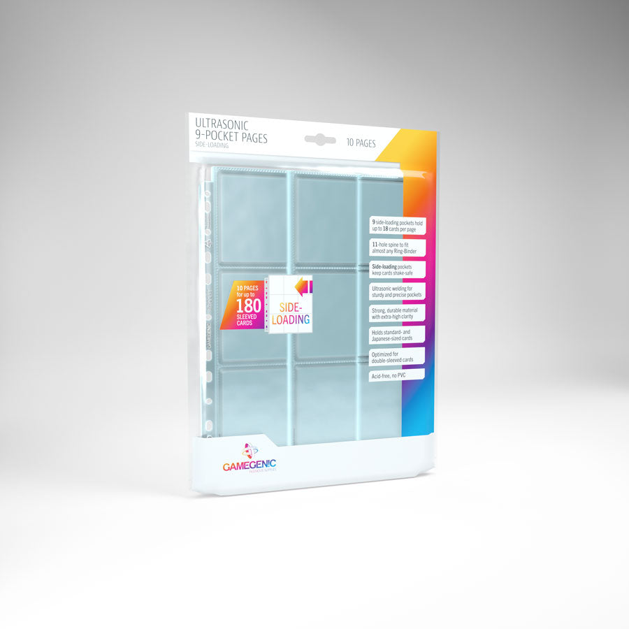 Gamegenic Pages - Ultrasonic - 9-Pocket Side-Loading (10 Pages)