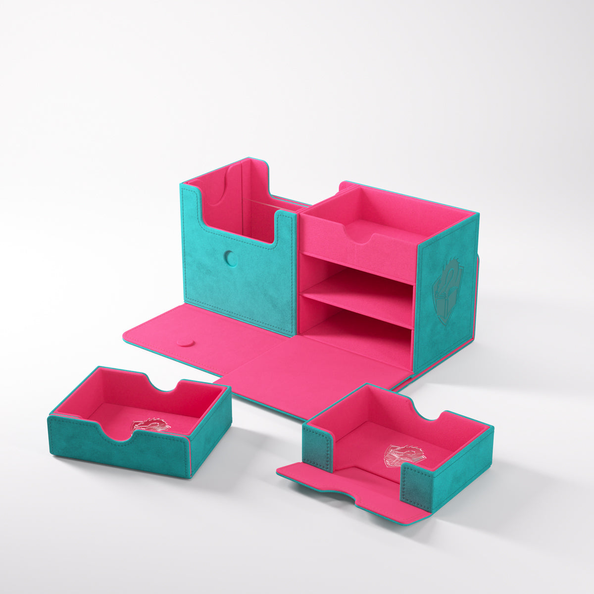 Gamegenic The Academic 133+ XL Premium Deck Box - Tolarian Edition - Teal / Pink