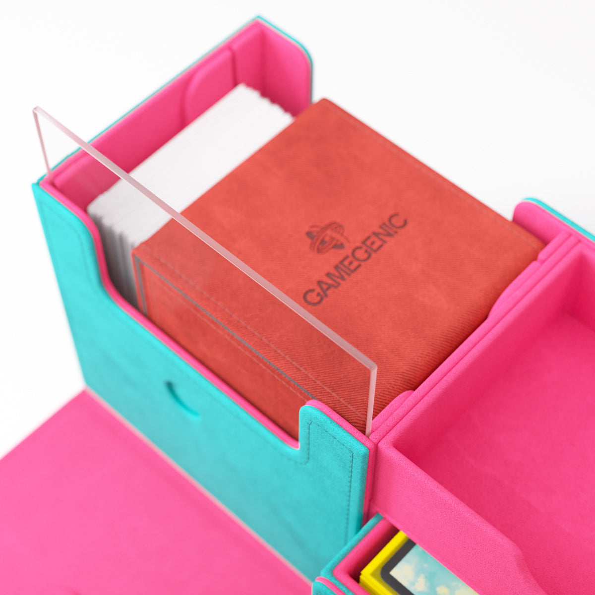 Gamegenic The Academic 133+ XL Premium Deck Box - Tolarian Edition - Teal / Pink