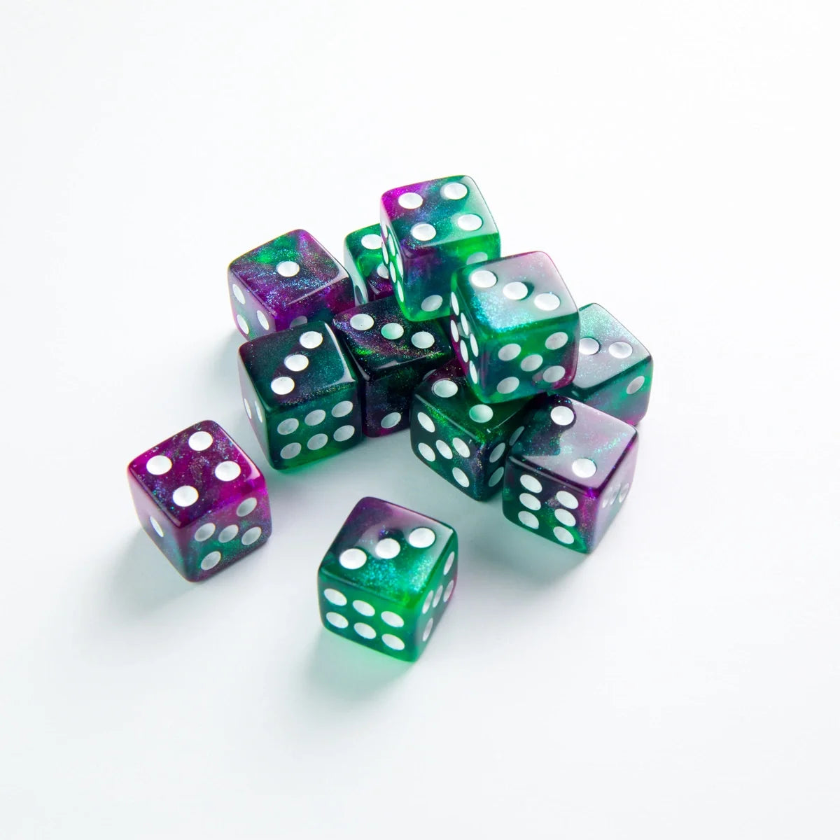 Gamegenic D6 Dice Set - Galaxy Series - Aurora (12x 16mm D6)